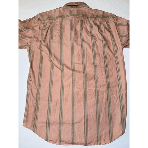 Chaps Ralph Lauren Vtg Men's Boy Scouts Pink Stripe Long Sleeve Shirt 16 34/35 - Picture 7 of 7